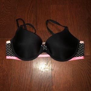 Cute black and pink strappy VS bra